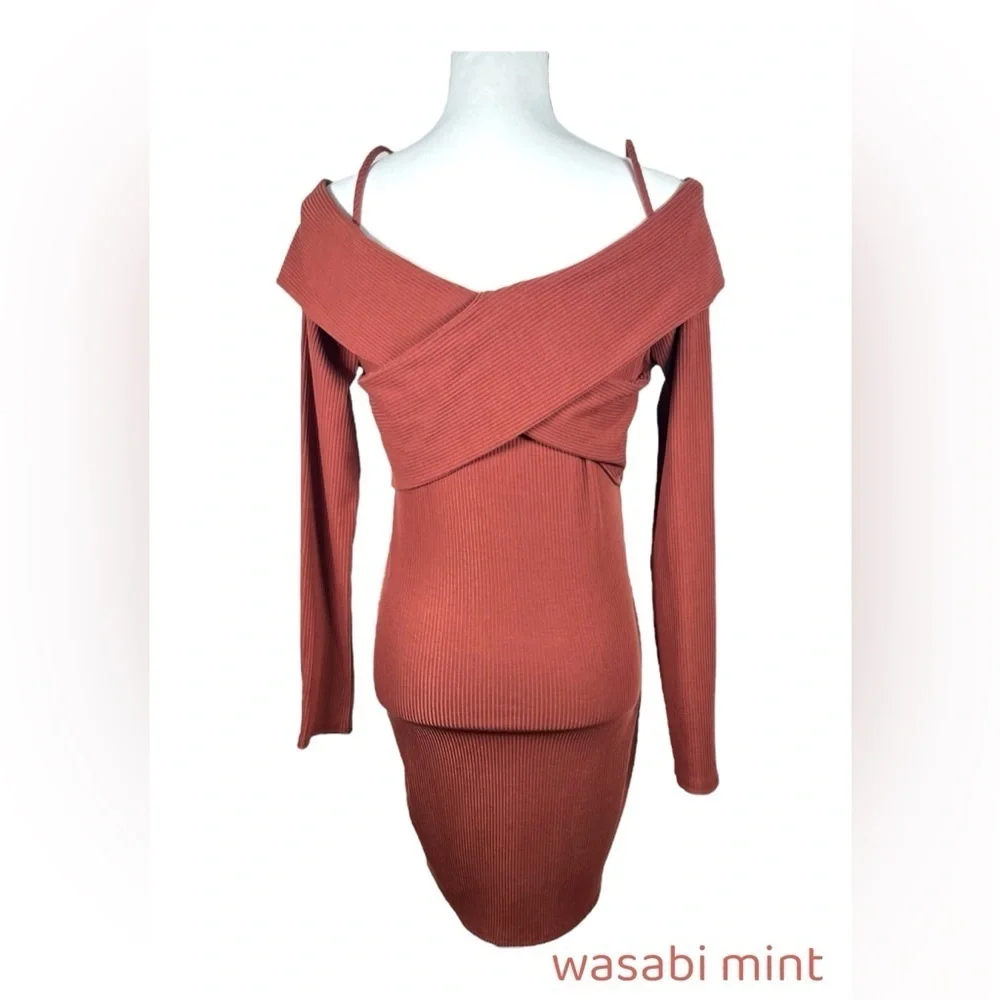 Wasabi + Mint | Criss-Cross Neckline Mini Dress | NWT! - Picture 2 of 7